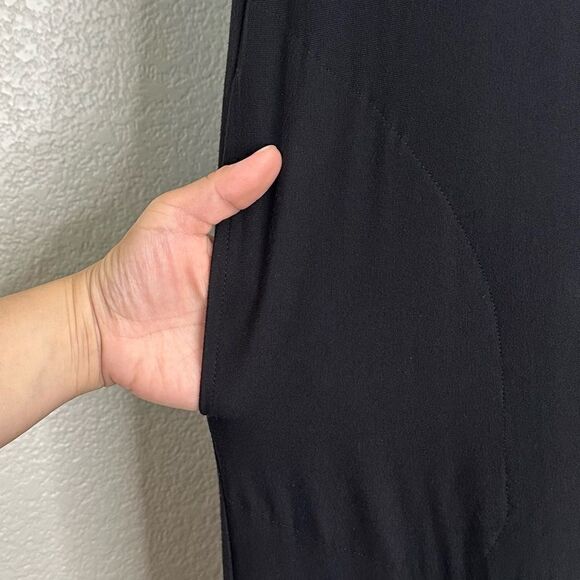 Soma Halter Black Gray Striped Maxi Dress - Picture 6 of 13